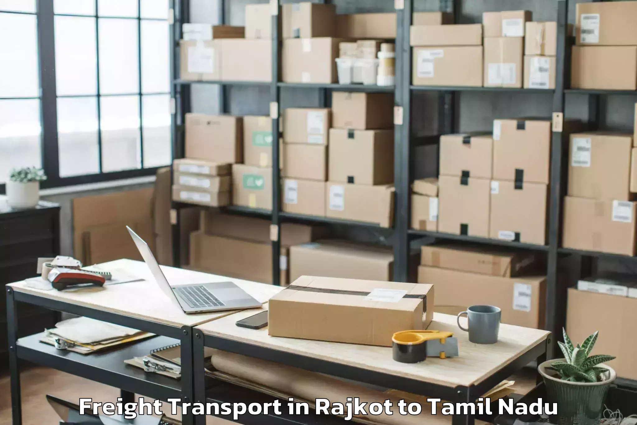 Top Rajkot to Papparappatti Freight Transport Available